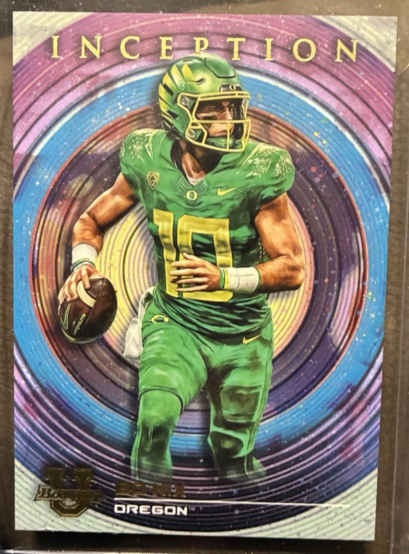 2022-23 Bowman Inception University - Bo Nix #61 Aqua Foil 