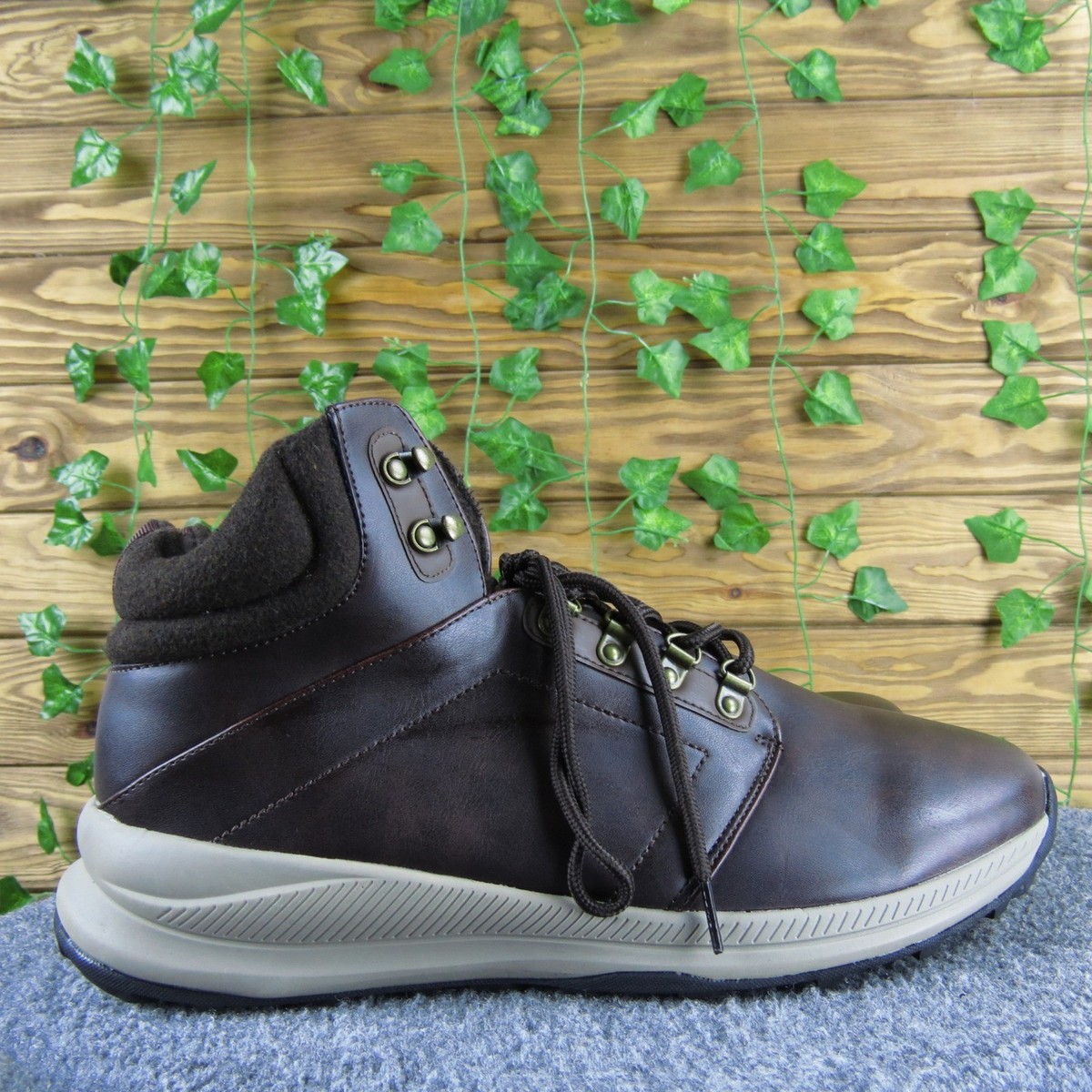 Khombu Brown Suede & Black Thermolite Winter Snow Duck Boots Mens Size 8 NWOB Khombu Nick Brown Synthetic Snow Boots Men main image 2