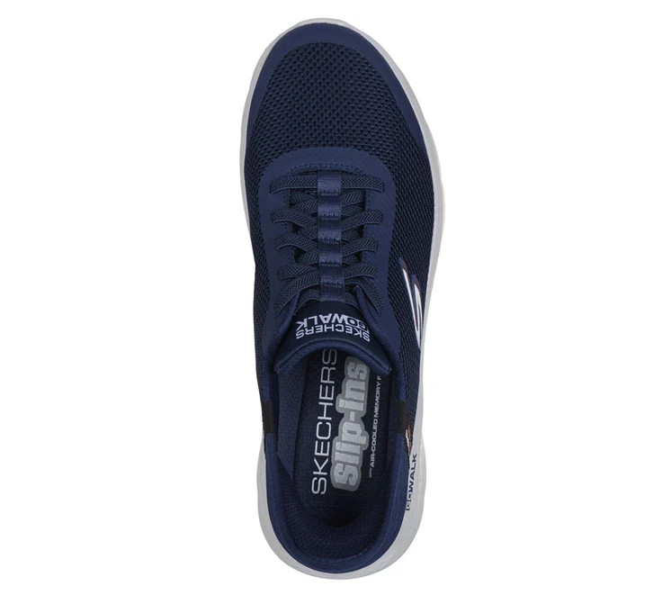 SKECHERS Go Walk Flex Hands Free Navy Slip-ins Sneaker Men's sizes 7-14 View 4