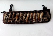 Camo Neoprene 24 Shotgun Shell Holder Zip Pouch Swivel Clips Hunting