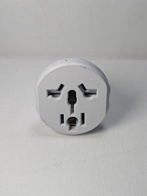 Universal Travel Plug Adapter White EU 2-Pin Grounded Outlet Converter