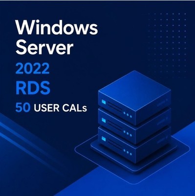 RDS CAL - Remote Desktop Services For Windows Server 2022 50 User Connections