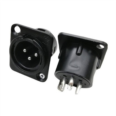 Langlebig XLR Jack Panel Audiogeräte Männlich Schwarz XLR Mikrofonbuchse