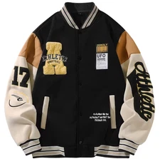 Lettermen Jacket Bomber Baseball Varsity Jacket Men's BIG 2XL - 6XL