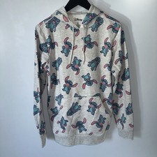 Disney Parks Women  s All Over Stitch Hoodie Size Small Sweatshirt Longsleeve