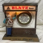 Vintage Metal Blatz Beer Man Sign / Light  We serve the finest people everyday
