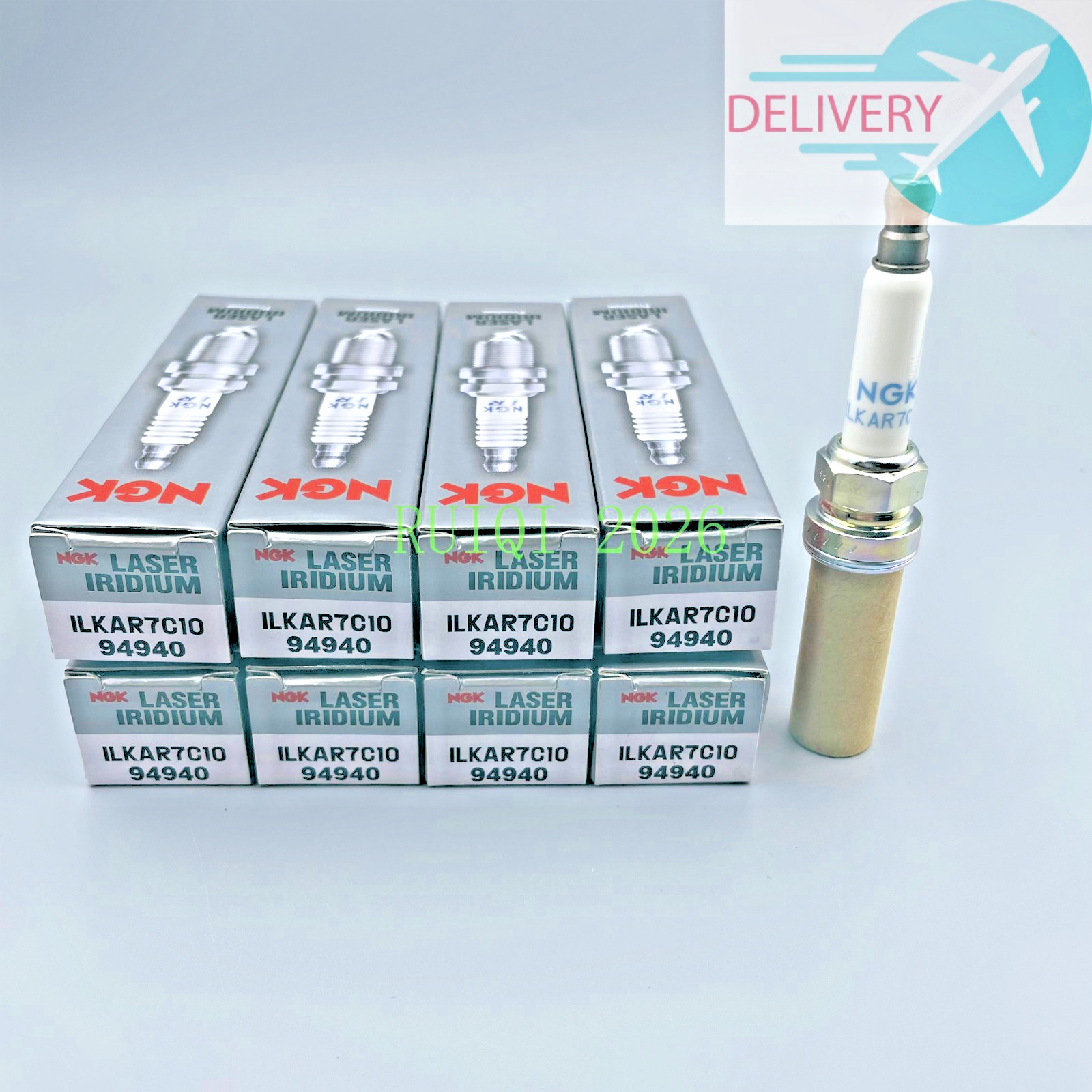 8X Genuine NGK 94940 ILKAR7C10 Laser Iridium Spark Plug For Jaguar Land Rover