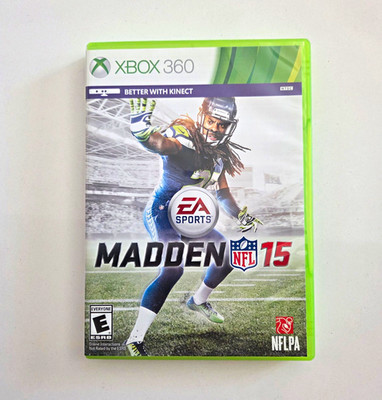 EA Sports Madden NFL 15 Xbox 360 E Rated NTSC-U/C Case w/ Disc Better w/ Kinect