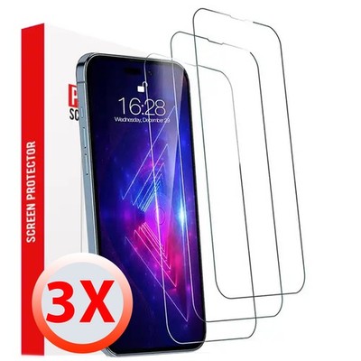 3x Panzerfolie für iPhone 17 16 15 14 13 12 11 8 X XS XR Pro Max Mini Schutzglas