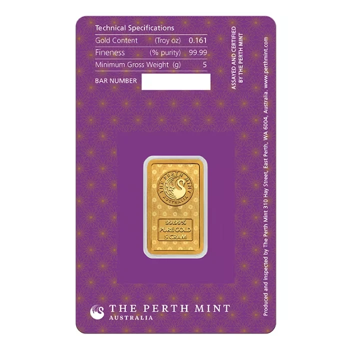 Perth Mint Goldbarren Diwali Lakshmi 5 Gramm 9999 Gold im original Blister - Bild 2 von 4