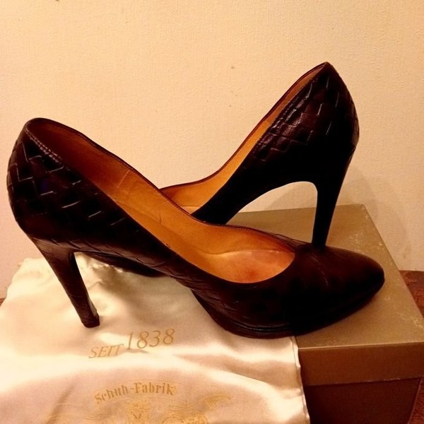 Women Peter Kaiser Heels Brown Leather 39.5