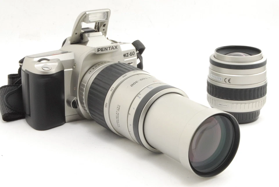 【Excelente Como Nueva】 Cámara fotográfica SLR Pentax MZ-60 35 mm + 2 lentes 35-80 mm 100-300 mm JAPÓN Foto 3 de 4