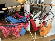 H&M Color Fun Bikini Set Pink Blau Weiß Orange Gr S