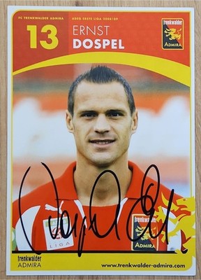   Ernst Dospel   FC Admira   Autogrammkarte 2008/2009  