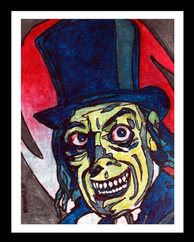 London After Midnight, acrylic painting on unstretched canvas, M. Newman