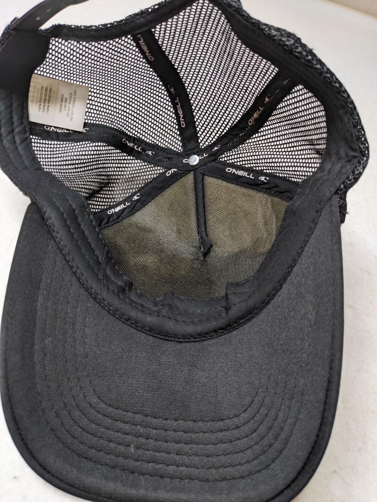 Oneill hat snapback flower pattern pink white bla… - image 8