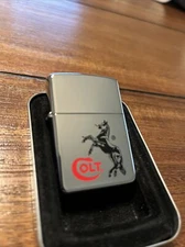Zippo Lighter - Colt Firearms - Colt Horse - Rampant Colt Pony - Model 250C 988 