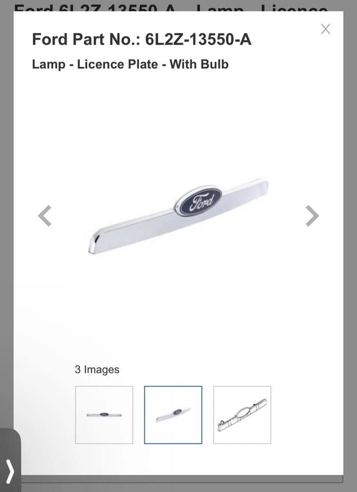 Lâmpada Ford Explorer 2006-2010 - Placa de licença - Com lâmpada (6L2Z-13550-A) - Imagem 4 de 4