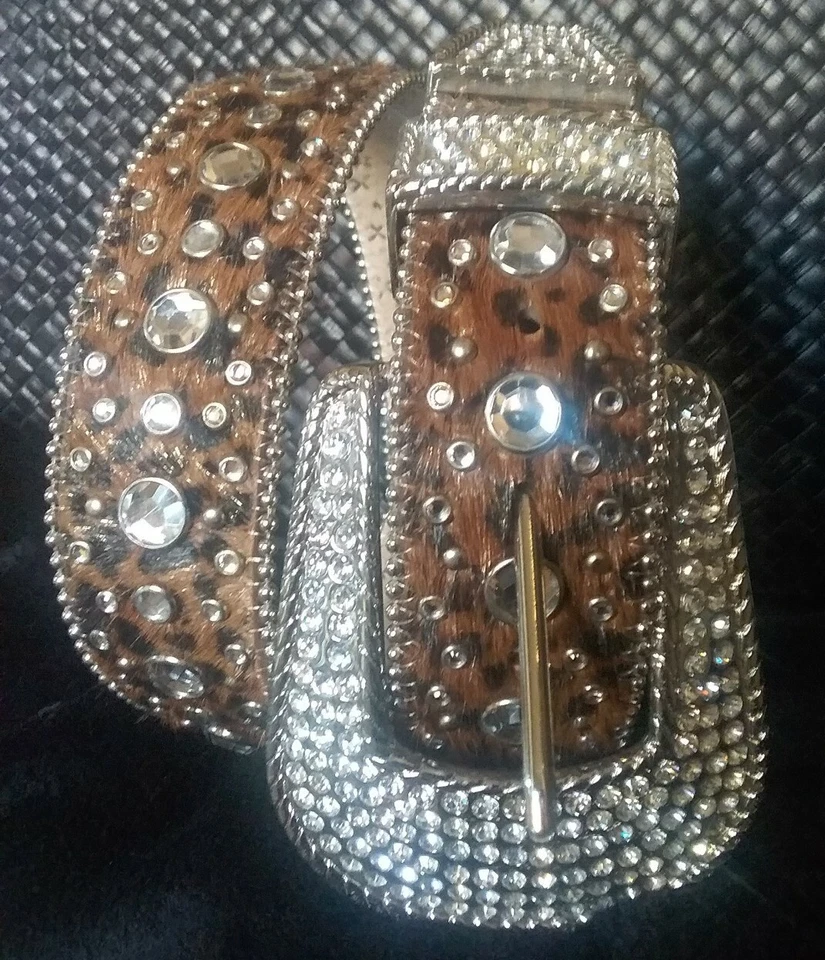 CHRISTINE ALEXANDER SWAROVSKI блестящий со стразами коричневый пони ремень унисекс размер большой - Изображение 2 из 4