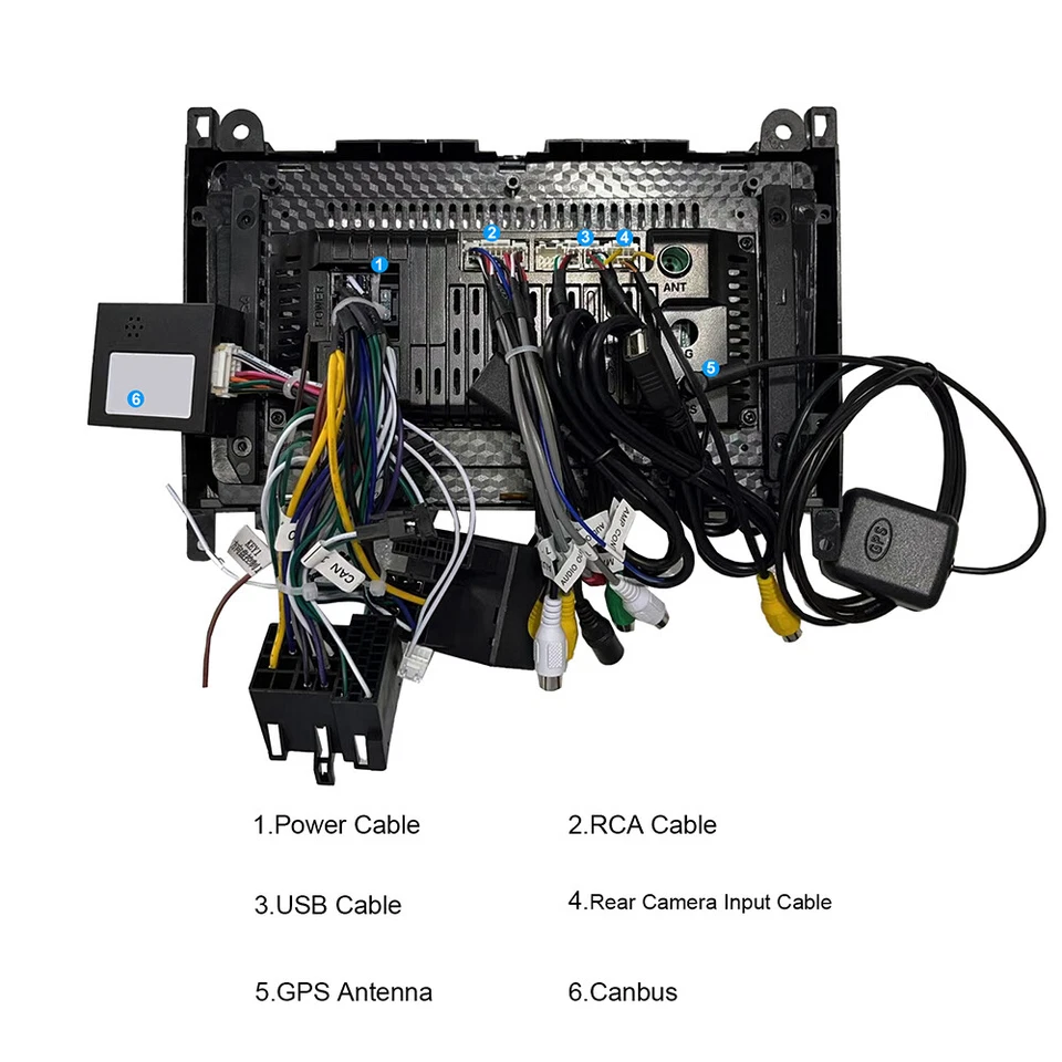 Rádio estéreo para carro Android GPS navegação para Mercedes Benz Sprinter 2500 B200 Viano Vito - Imagem 4 de 4