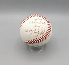 WAYNE GRETZKY Signed Inscribed "Happy Memorial Day" Rawlings Baseball ~ JSA