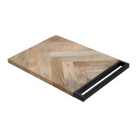 Premium Schneidebrett Mangoholz Mit Griff 30 X 40 X 2 Cm Servierbrett Holzbrett