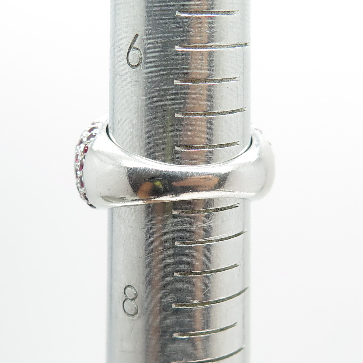 500 Silver Enamel & Lab-Created Ruby Tulip Flower… - image 8