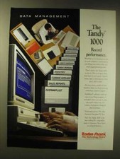 1989 Radio Shack Tandy 1000 Computer Ad - Data Management