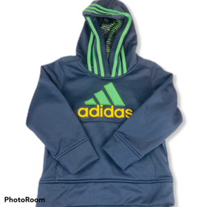 green adidas hoodie with yellow logo