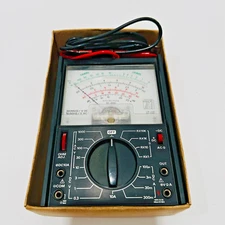 MICRONTA MULTITESTER Cat 22-203C, 30,000 Ohms with Leads, Manual, & Box