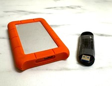 LaCie RUGU3M2 External USB-3 Enclosure and USB-3 Cable. NO Hard Drive  Case