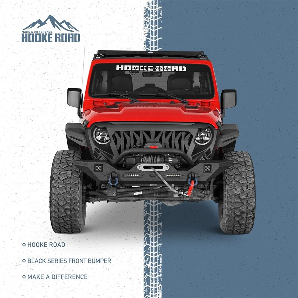 Steel Front + Rear Bumper w/ Tire Carrier & Oil Drum for 07-18 Jeep Wrangler JK Foto 2 de 4
