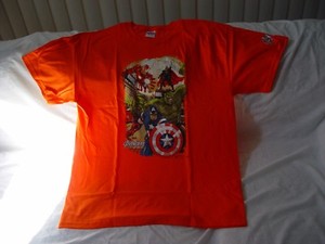 Marvel Avengers Orange T-Shirt Sponsors Hershey's/Reese's Large New