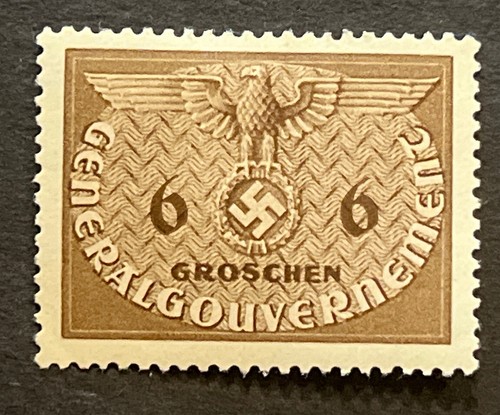 Travelstamps: Germany Poland General Gov't Official 1940 WW2 NAZI #10 - 6g MOGH - Photo 1 sur 5