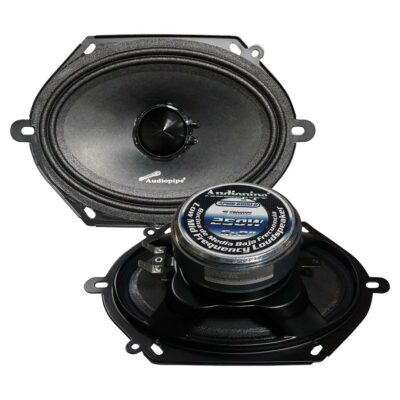 2) Audiopipe APMB6800D 6x8'' Low Mid Frequency Speaker, 125W RMS/250W Max, 8 Ohm