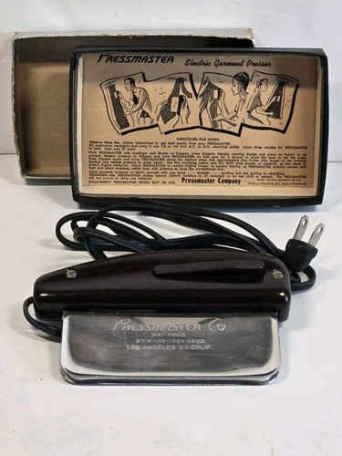Vintage Pressmaster Co. Electric Garment Presser 6" x 3.5" Travel Iron Tested - 第 1/10 張圖片