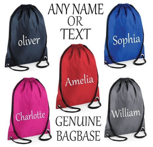 Bagbase Kordelzugtasche personalisiert Jungen Mädchen Pumptasche Fitnesstasche Tanz PE - Bild 12 von 18