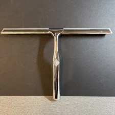 A&H BRASS UK Polished Chrome Squeege 10 Inch / 254 mm Quality Weighted Hand-held