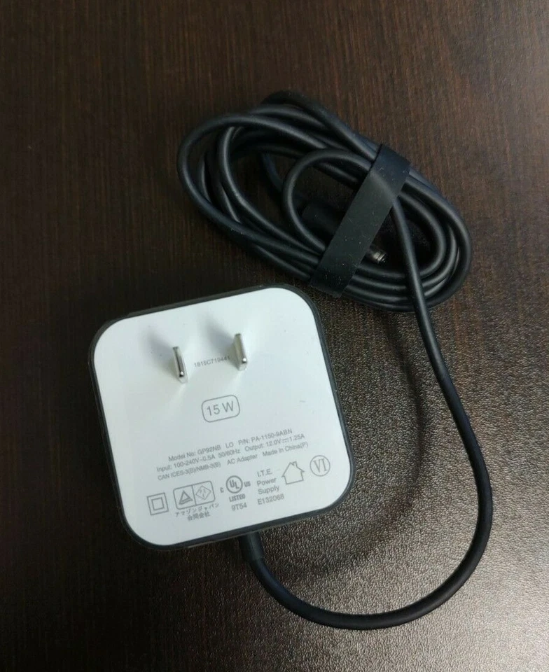 Original Amazon 15W AC Power Charger for Echo Plus1st gen GP92NB 12V1.25A BLACK - Image 2 of 3