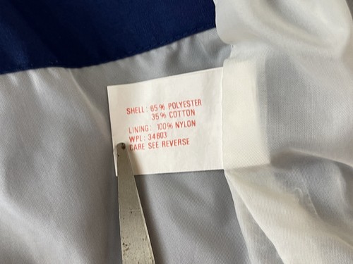30 Knots Men's L Windbreaker Jacket White/ Blue Vintage 90’s (Flaws Circled) - Picture 14 of 23