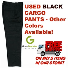 Used Uniform Work Pants Cargo Cintas Redkap Unifirst G&K Dickies others BLACK