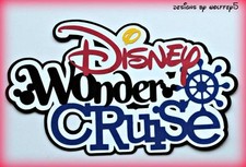 CRAFTECAFE DISNEY CRUISE KID TITLE paper piecing premade Scrapbook page WOLFFEY5