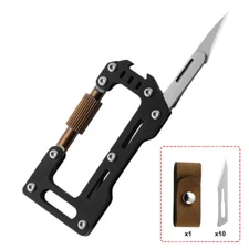 EDC Multi Tools Keychain Carabiner Bottle Opener Outdoor Camping Folding Knife