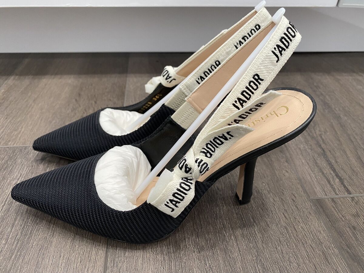 CHRISTIAN DIOR J'ADIOR FABRIC & RIBBON BLACK NOIR SHOES CHRISTIAN DIOR J'ADIOR FABRIC & RIBBON BLACK NOIR SHOES