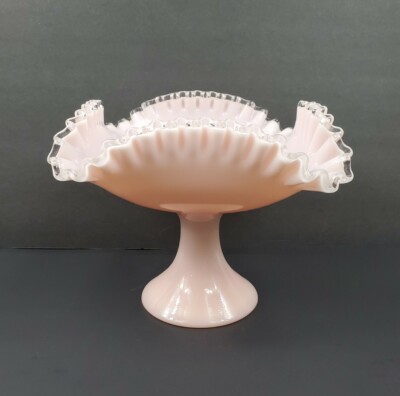 フェントン　アンティークガラス　小物入れ　Fenton silver crest フェントン アンティークガラス 小物入れ Fenton silver crest