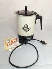 VINTAGE WEST BEND 5 CUP AUTOMATIC PERCOLATOR HOT POT WORKS!