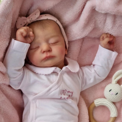 19inch Cute Newborn Baby Reborn Doll Sleeping Baby Kai Lifelike Soft Vinyl Gifts