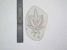 vtg 1960s 1970s Tattoo Flash acetate stencil Pot Leaf Peace Symbol signed WEED2
