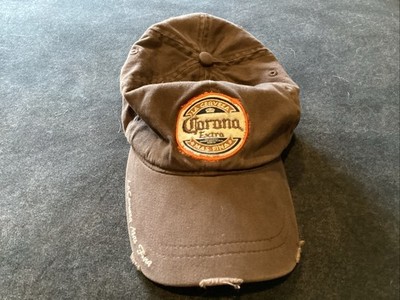 Corona Extra La Cerveza Mas Fine Baseball Cap Hat Mens M/L Flex Fit Distressed