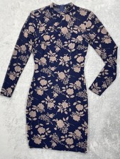 Windsor S Floral Sheer Lined w Textured Print Zip Closure EUC